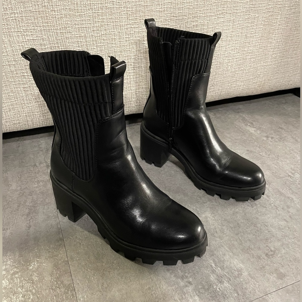 Women’s A New Day Natasha Lug Soled Sock Boots Size 8